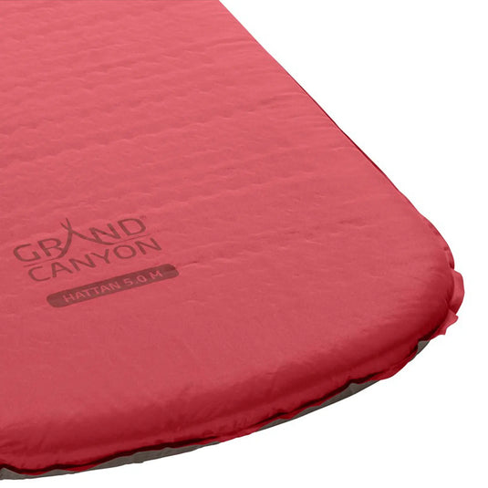 Roter aufblasbarer Grand Canyon® Hattan 5.0 mit „Grand Canyon“-Markenlogo.