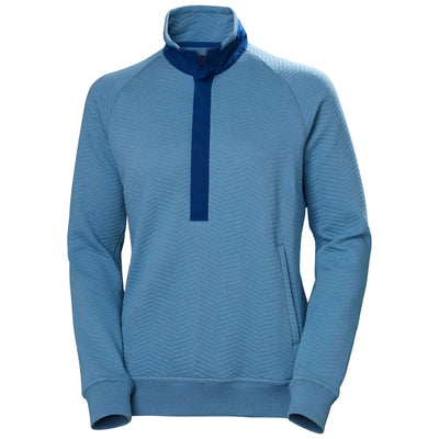 Blauer Helly Hansen® Lillo Outdoor-Pullover für Damen mit Stehkragen.