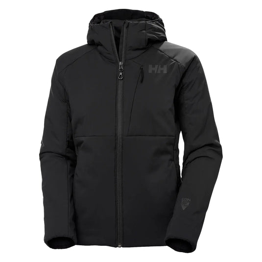 Schwarze Helly Hansen Damen Odin Stretch Hood Insulator 2.0 Outdoorjacke mit Frontreißverschluss.