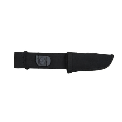 Schwarzes, verstellbares Morakniv® Bushcraft Expert-Tourniquet auf weißem Hintergrund, perfekt für den Bushcraft Expert.