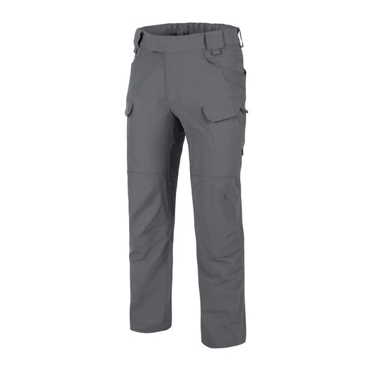 Graue Helikon-Tex® Outdoor Tactical Pants - VERSASTRETCH® isoliert auf weißem Hintergrund.