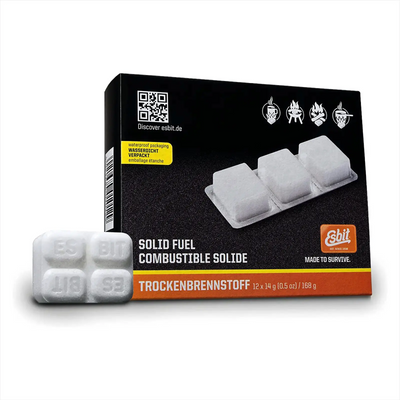 Eine Schachtel Esbit® Brennstofftabletten 12x14g.