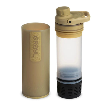 Grayl® Ultrapress Wasserfilter 500 ml mit seitlicher Kappe für effektive Wasserreinigung.