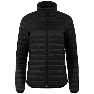 Schwarze, isolierte HIGHLANDER® Isolationsjacke „Fara“ mit Reißverschluss vorne.