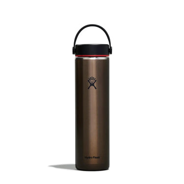 Isolierter Hydro Flask® aus Edelstahl mit Tragegriff am Deckel.