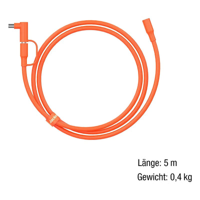 Jackery DC Solarpanel Verlängerungskabel 5M mit einem Gewicht von 0,4 kg.