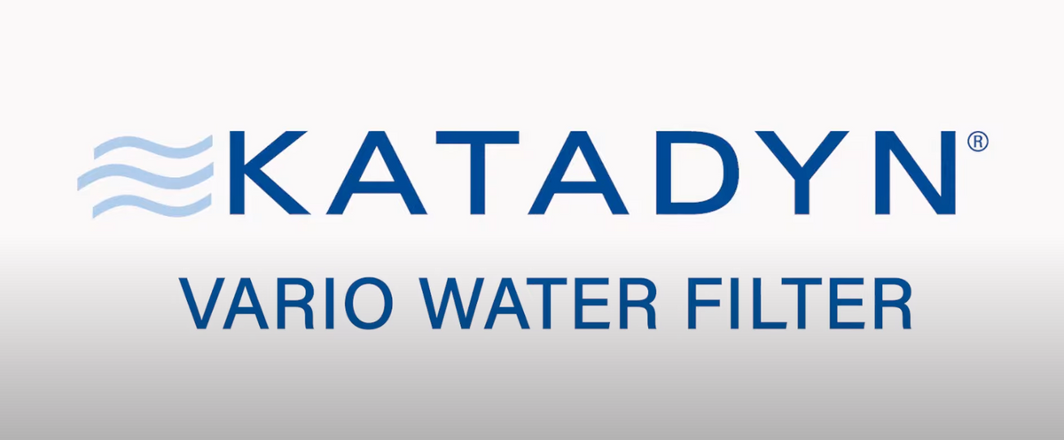 Logo des Katadyn Vario Wasserfilters.