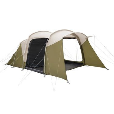 Großes Robens® Wolf Moon 5XP Campingzelt mit offenem Vorzelt auf weißem Hintergrund.